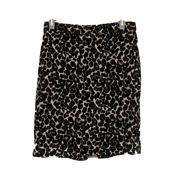 J. Crew Womens Size 2 Multicolor Animal Print Straight Skirt - Picture 1 of 6